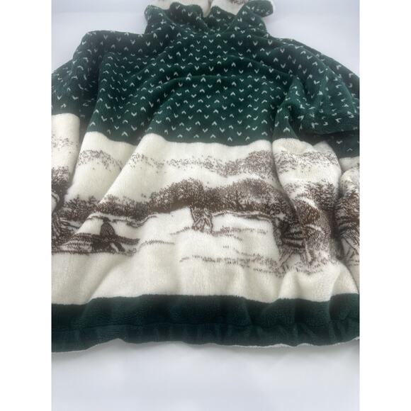 Vintage 1990s St Johns Bay Fleece Zip Up Medium Zip Cozycore Gorpcore Hooded Y2K - Picture 14 of 16